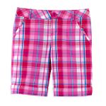 Canyon River Blues Girl's Plus Plaid Bermuda