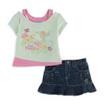 Disney Girl's 4-6x Layered Tinkerbell Top with Scooter