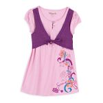 Disney Wizards of Waverly Place Girl's 7-16 Peasant Top with Crochet Vest