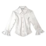 Amy's Closet Girl's 7-16 Long Sleeve Traditional Satin Bell Sleeve Blouse