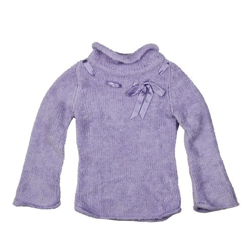Amy's Closet Girl's 4-6x Long Sleeve Boucle Sweater with Ribbon