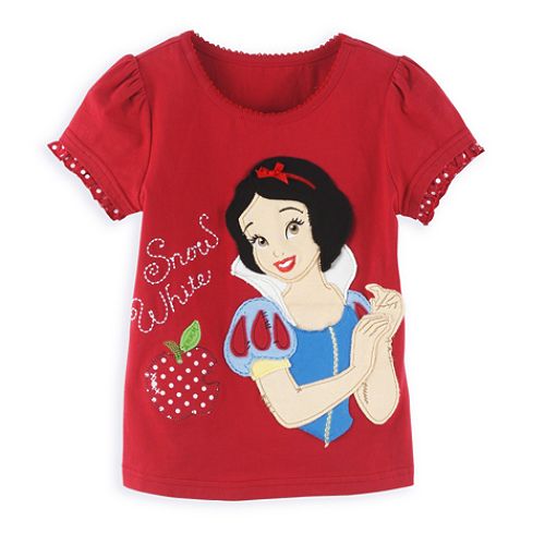 Disney Princess Girl's 4-6x Short Sleeve Snow White Applique Tee
