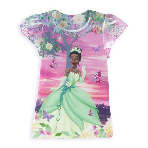 Disney Princess Girl's 4-6x Short Sleeve Princess & The Frog Sublimation Tee