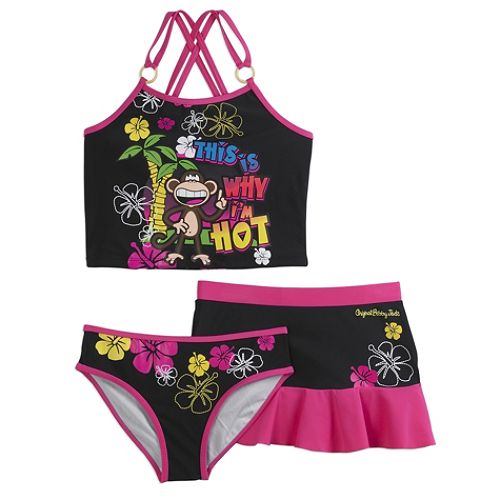  Bobby Jack Girl's 7-16 ''This Is Why I'm Hot'' Tankini with Skirt 