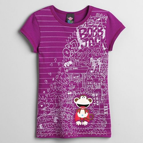  Bobby Jack Girl's Plus Short Sleeve OBJ Crew Neck Screen Tee 