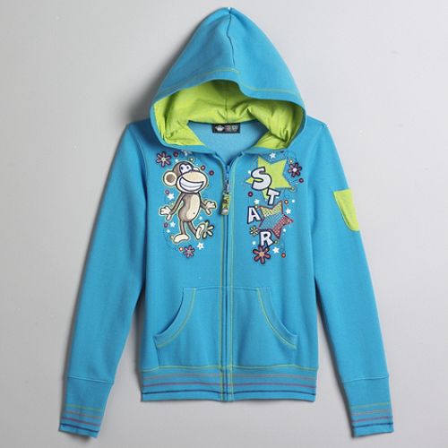  Bobby Jack Girl's Plus Fleece Jacket with Multi-Color Stitching 