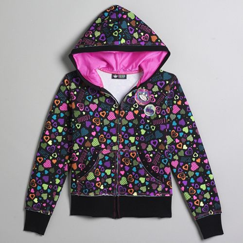  Bobby Jack Girl's 7-16 Screen Print Fleece Jacket 