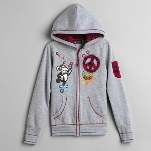Bobby Jack Girl's 7-16 Fleece Jacket with Multi-Color Stitching