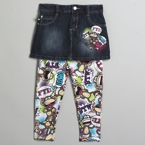  Bobby Jack Girl's 7-16 Denim Cartoon Skegging 
