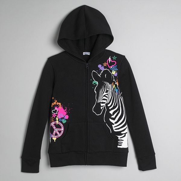 Canyon River Blues Girl's Plus Long Sleeve Graphic Fleece Hoodie
