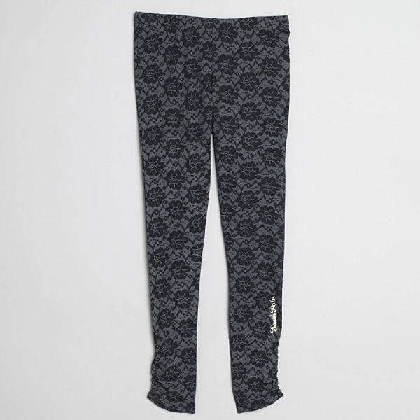 Southpole Girl's 7-16 Lace Print Leggings