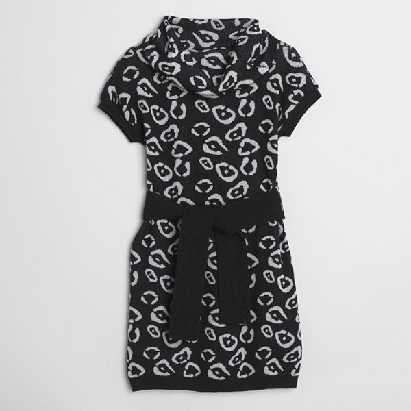 Missunderstood Girl's 7-16 Short Sleeve Animal Print Cowl Neck
