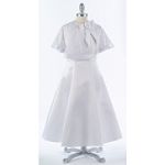 Muneca Girl's 5-12 Satin Communion Dress with Lace Cape