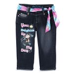 Bobby Jack Girl's Plus Tie Dye Cuffed Capri Jeans
