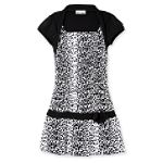 Amy's Closet Girl's Plus Animal Print Rouched Bolero Dress