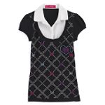 Almost Famous Girl's 7-16 Layered Look Argyle Top
