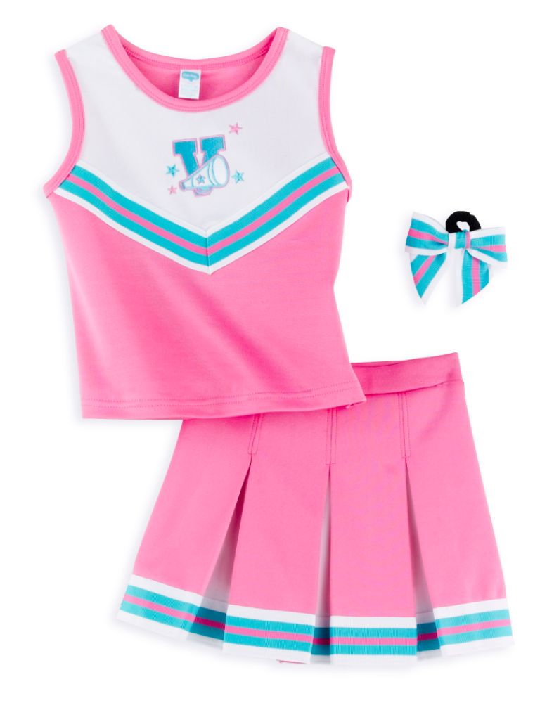 Kids Play Girl's 4-6X 2-Piece Cheerleader Set with Hair Accessory