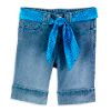Denim Bermuda, Thick Stitch Back Pocket