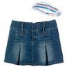 Girl's Plus Denim Cheerleader Skort