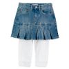 Cheerleader Mini Skirt with Capri Leggings