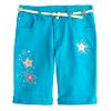 Colored Denim Cuffed Bermuda