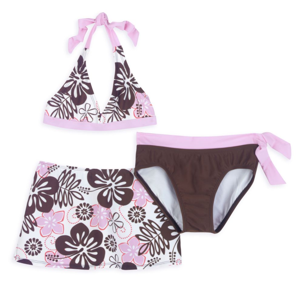 Beach Native Girl's 7-16 Halter Bikini with Skirt