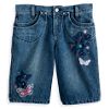 Double Scoop Pocket Bermuda with Butterfly Embroidery
