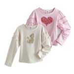 TKS Girl's 4-6X Long Sleeve Ruffle Tee