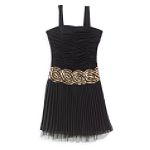 Amy's Closet Girl's 7-16 Sequin Trimmed Waist Dress