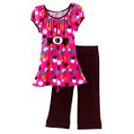 Girl Code Girl's 7-16 Tunic with Knit Capri Set