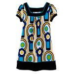 Personal Identity Girl's 7-16 Square Neck Tunic Top-Geo Print