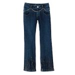 Hannah Montana Girl's 7-16 Plus Sequin Embroidered Boot Cut Jean