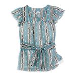 Hannah Montana Girl's 7-16 Flutter Sleeve Tie Waist Top