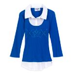 Personal Identity Girl's 7-16 Layered Top with Nailheads