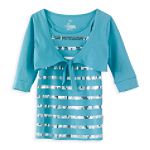 Hannah Montana Girl's 4-6X 3/4 Sleeve Layered with Shrug