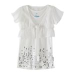 Hannah Montana Girl's 4-6X Flutter Sleeve Layered Shrug