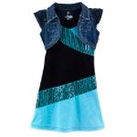 Hannah Montana Girl's 4-6X Short Sleeve Layered Knit Dress with Denim Jacket