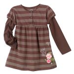Carter's Girl's 4-6X Long Sleeve Striped Layered Tunic