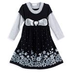 Youngland Girl's 4-6X Long Sleeve Border Print Dress
