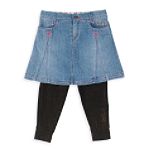 Disney High School Musical Girl's 7-16 Denim Skort with Gold Legging