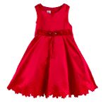 Muneca Girl's 4-8 Satin Dress with Caviar Beading