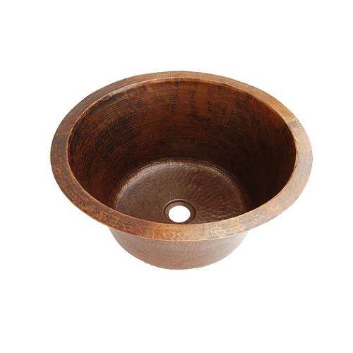 Fontaine Hand-Hammered Copper Round Bar Sink - FSA-COP-FCBR157RB Best Price