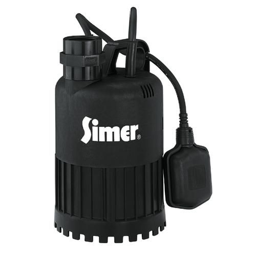 Simer 1/4 hp Thermoplastic Submersible Sump Pump