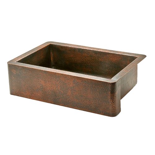 Fontaine Hand-Hammered Copper Kitchen Apron Sink - FSA-COP-FC33229KARB Best Price