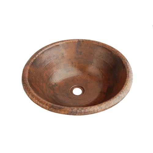 Fontaine Hand-Hammered Copper Round Bathroom Drop-In Sink - FSA-COP-FCRS165RB Best Price