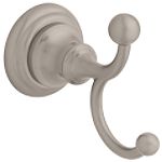 Bath Unlimited Townsend Double Robe Hook Satin Nickel