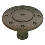 Betsyfieldsdesign Knob, Flat Ring and Dot Design, 35 mm - Venetian Bronze