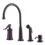 Price Pfister Ashfield Kithcen Faucet w/Soap Pump  4-Hole - Tuscan Bronze Best Price