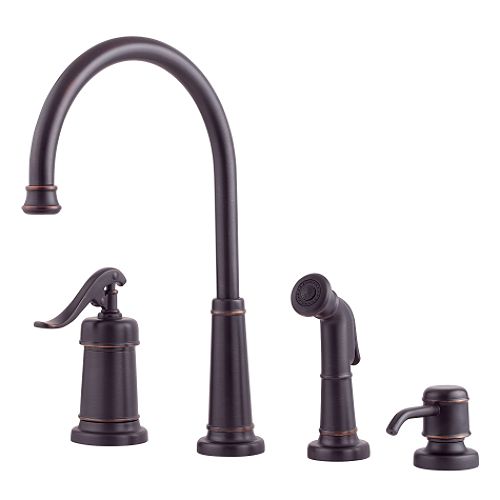 Price Pfister Ashfield Kithcen Faucet w/Soap Pump  4-Hole - Tuscan Bronze - 026-4YPY Best Price