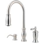 Price Pfister Hanover 3 Hole Pull out Kitchen Faucet - Stainless Steel Best Price
